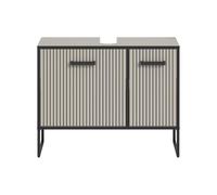 Calicosy AURA - Mueble de tocador laminado de cachemira de 2 puertas, 80 cm de ancho