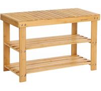 Calicosy Banco zapatero de bambú con 3 niveles - L70 cm