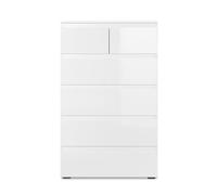 Calicosy - Cajonera con 6 cajones Pretoria para dormitorio, 131,5 cm x 40 cm x 80 cm