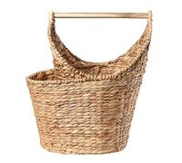 Calicosy - Cesta de almacenamiento de Jacinto de agua para papel higiénico - natural, con asa, 39 x 28 x 42 cm - Almacenamiento de WC práctico y decorativo