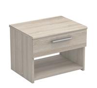 CaliCosy - Chevet 1 Cajón de 42,5 cm, decoración de madera clara - Pricy - Paneles de partículas - Sobrey moderno - Compacto - Madera clara - Para dormitorio - 42,5 x 32,3 x 32,1 cm