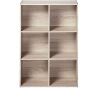 Calicosy Estante con 6 compartimentos L61 x A91 cm - Efecto Madera clara
