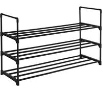 Calicosy Estante de zapatos de 3 niveles en metal negro - 15 pares