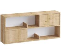 Calicosy Estante suspendido con 2 puertas y 2 nichos decor roble L120 cm