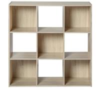 Calicosy Estantería de almacenaje 9 estantes - Efecto Madera clara
