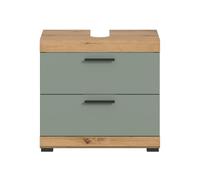 Calicosy GIO Mueble de tocador con 2 cajones en roble y salvia, 60 cm de ancho