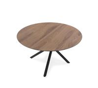Calicosy Mesa de comedor redonda con patas de metal, diámetro 120 cm - MAYA