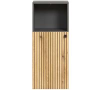 Calicosy Mueble bajo de baño con 1 puerta l40 cm - efecto roble y gris