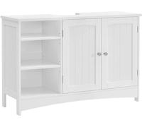 Calicosy Mueble bajo lavabo blanco 2 puertas 3 nichos - l90 cm