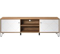 Calicosy Mueble de tv 2 puertas y 2 nichos blanco mate l183 cm