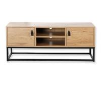 Casâme Mueble De TV Acabado Roble 2 Puertas Y Baldas Centrales - 120 Cm