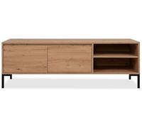 Calicosy Mueble de TV con 2 abatibles y 2 nichos de efecto madera - L150 cm