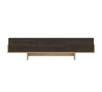 Calicosy Mueble de TV con 3 puertas abatibles ranuradas de 180 cm de ancho - HELYO