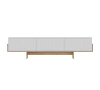 Calicosy Mueble de TV con 3 puertas abatibles ranuradas de 180 cm de ancho - HELYO
