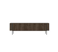 Calicosy Mueble de TV de 2 puertas con patas de metal, 160 cm de ancho, HERMIONE