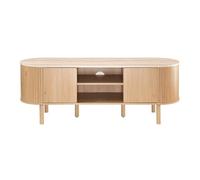 Calicosy Mueble de TV de 2 puertas con tapa efecto travertino, 140 cm de ancho - HELIOS
