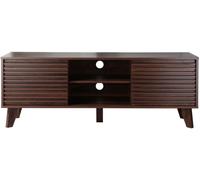 Calicosy Mueble TV efecto madera con puertas correderas L140 cm