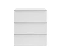 Calicosy ORSA - Mueble de almacenamiento con 3 cajones, 76 cm de ancho, color blanco