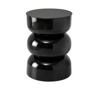 Calicosy - Puntera de sofá de metal lacado - Mesa auxiliar de diseño moderno - Color negro - Colección Ella - Salón, Dormitorio - 36 x 36 x 50 cm