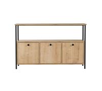 Calicosy SIENNA Aparador de 3 puertas con 1 estante superior, 120 cm de ancho