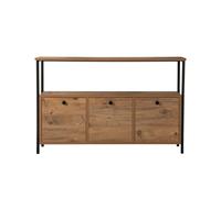 Calicosy SIENNA Aparador de 3 puertas con 1 estante superior, 120 cm de ancho