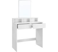 Calicosy Tocador blanco con 1 espejo y 2 cajones - L80 x H140 cm