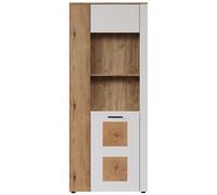 Calicosy Vitrina 2 puertas, una con vidrio templado l80 cm - blanco