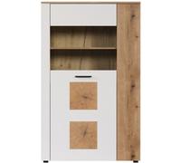 Calicosy Vitrina 2 puertas, una con vidrio templado l90 cm - blanco