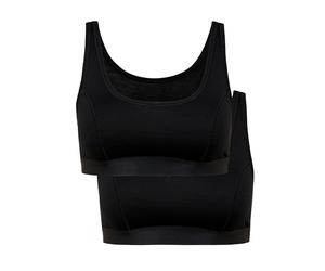 CALIDA Benefit Women Sujetador Deportivo, Opaco, Negro, 40-42 (Pack de 2) Mujeres