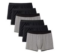 CALIDA Calzoncillo boxer 'Natural Benefit' gris / negro S gris / negro