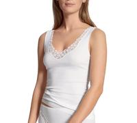 Calida Feminine Sense Top tobillero, Cuello en V para Mujer, de 100% algodón extrafino, canalé Fino, Tirantes Ajustables, sin Costuras ni dobladillos