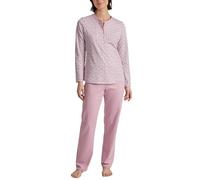 CALIDA Midnight Flowers - Pijama Largo para Mujer, 100% algodón Grueso, Fragante Lila, 38-40