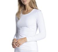 Calida Natural Comfort Camiseta de Manga Larga para Mujer, Cuello Redondo, de algodón, Brillo Natural y Tacto Suave