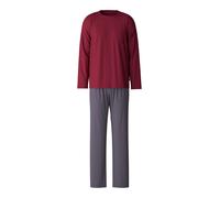 CALIDA Pijama Largo para Hombre, 100% algodón, Rojo Marte, 58-60