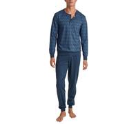 CALIDA Relax Imprint Juego de Pijama, Opaco, Color Azul, 52-54 (Pack de 2) Hombres