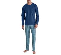 CALIDA Relax Imprint Pajama Set, Pottery Blue, 56 Men's