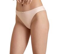 Calida Sensual Secrets - Tanga para Mujer, Corte bajo, algodón Fino, Parte Trasera de Encaje Transparente, Parfait Pink, 46-48