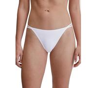 Calida Sleek Skin - Tanga para Mujer de Corte bajo para Piel Sensible, Material Ligero, Blanco, 38-40