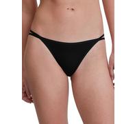 Calida Sleek Skin - Tanga para Mujer de Corte bajo para Piel Sensible, Material Ligero, Negro, 42-44