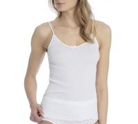Calida Spaghetti-Top Light - Camiseta térmica para Mujer, Color Blanco (Weiss 001), Talla Medium