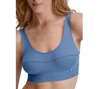Calida Sujetador elástico para Mujer, con Cintura Ancha y Suave, naturalmente Transpirable y Suave de Calidad de Jersey Simple, Riviera Blue, 36-38