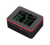 Calidad del aire 15 en 1 para el hogar y la oficina, probador real AQI HCHO PM2.5 con conectividad de aplicación, pantalla a color, portátil para interiores (negro)