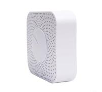 Calidad del aire 6 en 1 para aplicación, detector de humedad de dióxido de carbono PM2.5 con control de voz Alexa, sensor WiFi de 2.4 GHz para uso en casa y oficina, blanco (A)