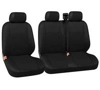 Calidad en Color Negro, Asiento de Tela fundas para Volkswagen Transporter T4 1992 - 2003 VW T5 Multivan Caravelle Renault Master Trafic Citroen Dispatch Relé Fiat Scudo Ducato VW TRANSPORTER T5 T28/30 Peugeot Expert Boxer Ford Transit Van Vauxhall Vivaro Mercedes Vito Sprinter Peugeot Expert van