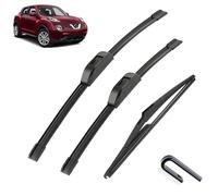 Calidad OEM 3 escobillas limpiaparabrisas delanteras y traseras para Nissan Juke F15 2011-2019 22 "14" 12 "Se adapta a los brazos del limpiaparabrisas que tienen forma de U. Ajuste perfecto para parab