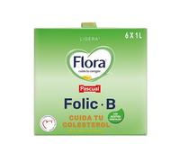 Calidad Pascual - Flora Folic B Ligera - Leche Semidesnatada - Pack De 6 Botellas X 1L