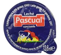Calidad Pascual - Leche Pascual Entera - Caja de 150 Tarrinas de 14 ml - Monodosis, Sin necesidad de refrigeración