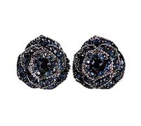Calidad Premium 1 par pendientes Lady Girl azul eterno rosa flor artificial pendientes en forma de oreja joyas accesorios regalo de amor Handy and Professional