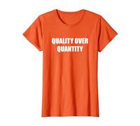 Calidad sobre cantidad Camiseta, Mujer, Naranja, 3XL