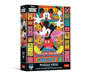 Calidad Trefl Premium Plus - Rompecabezas Disney, ¡Siente el Ritmo con Mickey! - 1000 Piezas, Serie de Rompecabezas de Personajes, para Adultos y niños a Partir de 14 años